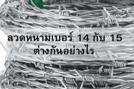 ลวดหนามเบอร์ 14 กับ 15 ต่างกันอย่างไร